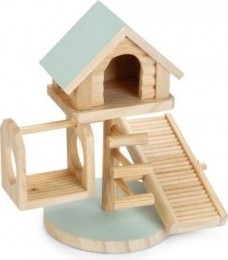 BeezteesSpeelhuisLovy-Knaagdier-Hout-Mint-21x155x21cm