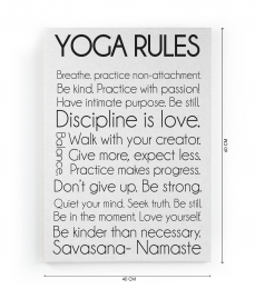 WanddecoratieYogaRulesReallyNiceThings