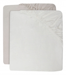 JolleinJerseyIvoryNougat60x120cm2StuksLedikantHoeslaken2511-507-00156