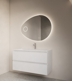 GlissDesignAtlasspiegelmetLED-verlichtingenscheerspiegelinclusiefverwarming100x75cm