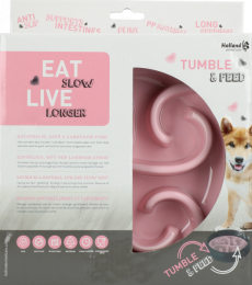 EatSlowLiveLongerTumbleFeederPink