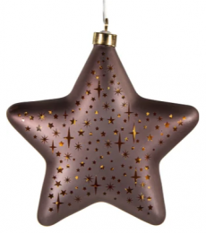 BOTStarGlassMattBronzeWithStars19cmkerstverlichtingAnnasCollection-Annascollection