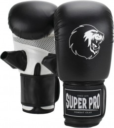 SuperProCombatGearVictorBokszakhandschoenen-ZwartWit-XS