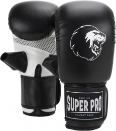 SuperProCombatGearVictorBokszakhandschoenen-ZwartWit-S