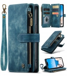 CaseMe-TelefoonhoesjegeschiktvoorAppleiPhone14-WalletBookCasemetritssluiting-Magneetsluiting-Blauw