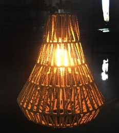 JuteTouwHanglampHandgemaaktNaturel26cm