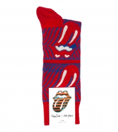 HappySocksxTheRollingStonesStripeMeUpRood