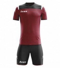 ZeusKitVesuvioVoetbaltenue2-deligdonkerroodzwart