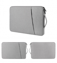 Case2go-Laptoptas154Inch-Schooltas-Extravakken-MetHandvat-Waterdicht-LichtGrijs