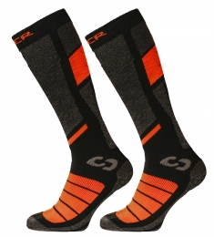 ProSocksIiSkisokkenUnisexDubbelverpakking-Zwartoranje
