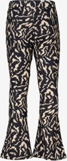 TwoDaymeisjesflaredbroekmetprintzwartbeige
