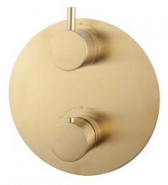 MuellerGoldafbouwdeelvoorinbouwdeel2-wegsthermostaatgeborsteldmessing