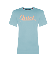 DamesT-shirtParelWolkenblauwZalmroze