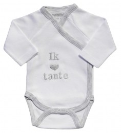 PetitVillainIkHouVanTanteWitGrijsRomper