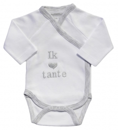 PetitVillainIkHouVanTanteWitGrijsRomper