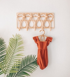 BamboeKapstok5HaakjesNaturelHandgemaakt40cm