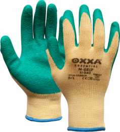 Oxxa11-540M-GripWerkhandschoenen-GroenGeel-8M