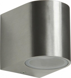 LEDWandlampvoorBuiten3WGeborsteldAluminiumHalfrondGU10Fitting