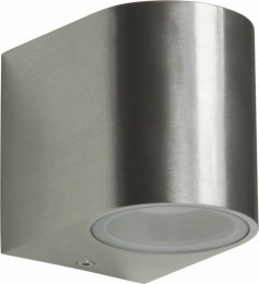 LEDWandlampvoorBuiten3WGeborsteldAluminiumHalfrondGU10Fitting