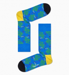 HappySocksSnakeSokkenBlauw