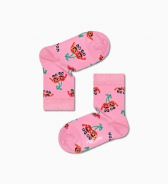 HappySocksKidsCherryMatesSokken-Roze