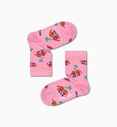 HappySocksKidsCherryMatesSokken-Roze