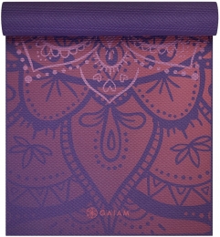 GaiamPremiumMetallicYogaMat-6mm-AthenianRose