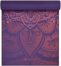 GaiamPremiumMetallicYogaMat-6mm-AthenianRose