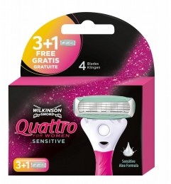 WilkinsonWilkinsonQuattroForWomenSensitiveScheermesjes-4Stuks