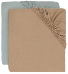 JolleinJerseySeaGreenBiscuit4050x8090cm2StuksWiegHoeslaken2511-501-68079