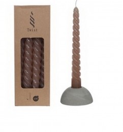 TwistedCandlesSet4stTaupe-Buitengewoondeboet