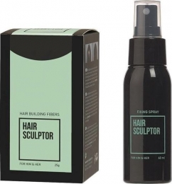 HairSculptorHairBuildingFibresZwartFixingSpray