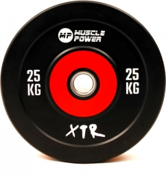 MusclePowerBumperPlatePro-OlympischeHalterschijf50mm-25kg