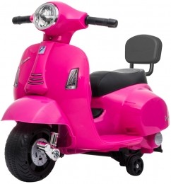 EcoToysRoze15-3jaarElektrischeVespaScooterH1