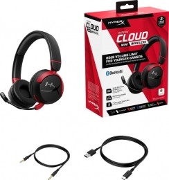 HyperXCloudMini-DraadlozeGamingHeadset-VoorJongeGamers-ZwartRood
