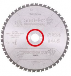 Metabo628221000PrecisionCutCirkelzaagblad-254X30X48T-HoutMDF