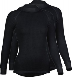 AventoMaat36ThermoshirtLangeMouwVrouwen-2-Pack-Zwart