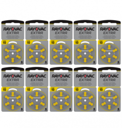 RayovacHoorapparaatbatterij10AUgeel60stuks