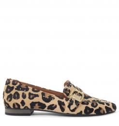 Babouche-LunapanterprintloafersLeerDames