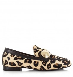 Babouche-LulupanterprintloafersLeerDames