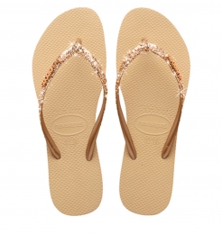 Havaianas-SlimGlitterIISandGoldeRubberDames