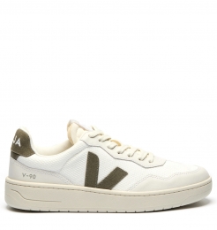 VEJA-V-90sneakersB-MeshwhitekakiLeerUnisex
