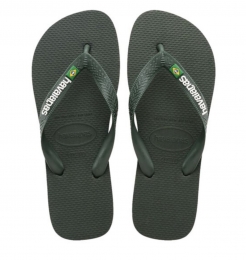 Havaianas-BrasilLogoGreenOliveRubberUnisex