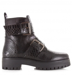 Shoecolate-BikerbootmetritssluitingLeerDames