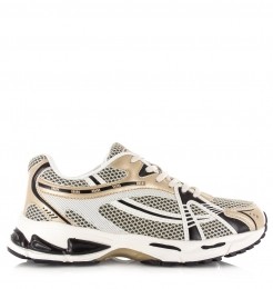SneakersRunGoldMeshDames