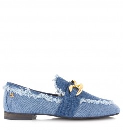 Babouche-PienloafersjeansblauwTextielDames