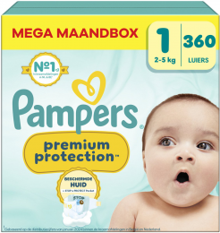 Pampers-PremiumProtection-Maat1-MegaMaandbox-360stuks-25KG