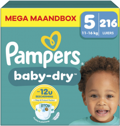 Pampers-BabyDry-Maat5-MegaMaandbox-216Stuks-11-16kg