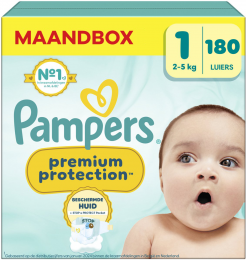 Pampers-PremiumProtection-Maat1-Maandbox-180stuks-25KG