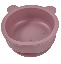 Dutsi-BeertjeSerie-SiliconenBabykommetje-BerenOntwerp-350ml-Oudroze